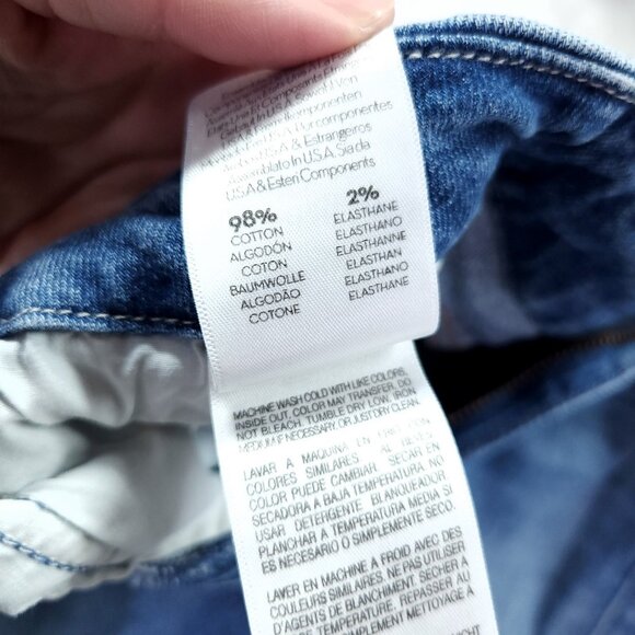 Mother Womens The Looker Ankle Fray Jeans 27 Stretch Mid Rise Distress Raw Hem - Picture 15 of 16